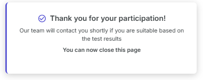 Successful completion and report generation screen